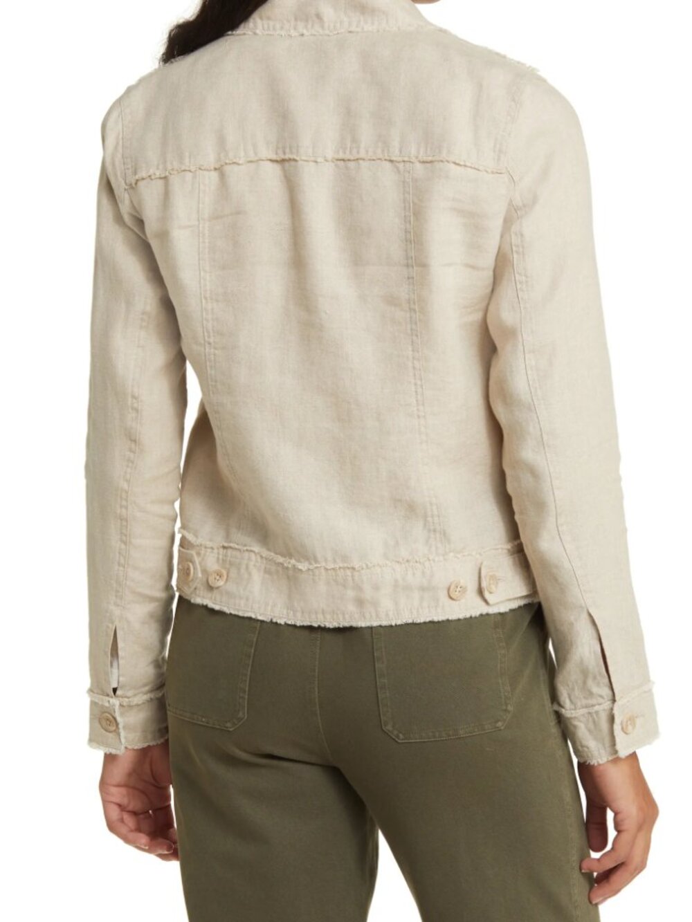 NWT Tommy Bahama Two Palms Linen Raw Edge Jacket SZ M, Color Natural - Picture 3 of 7
